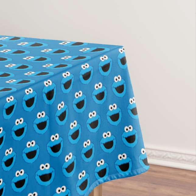 Smiling Cookie Monster Pattern Tablecloth (In Situ)