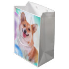 Smiling Corgi with Balloons