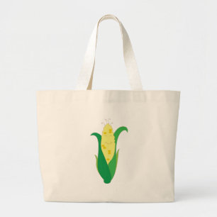 Smiling Corn Husk Large Tote Bag