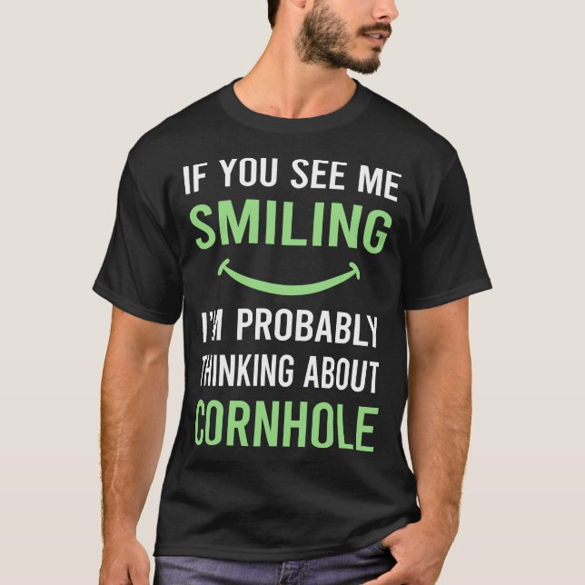 Smiling Cornhole T-Shirt (Front)