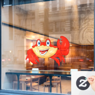 Smiling Crab Seafood Restaurant Cartoon Character