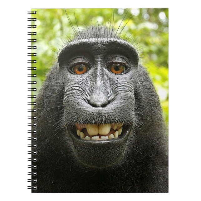 Smiling Crested Celebes Macaque Notebook (Front)