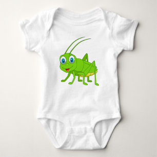 Smiling Cricket Cartoon Keychain Baby Bodysuit
