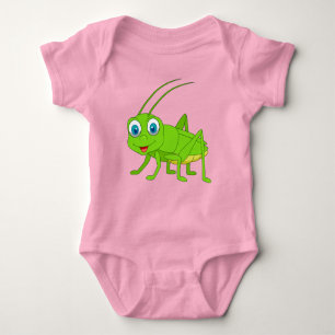 Smiling Cricket Cartoon Keychain Baby Bodysuit