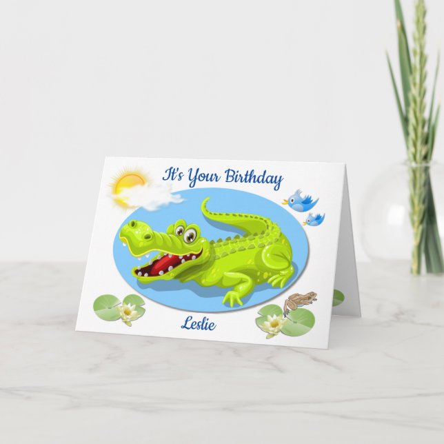 Smiling Crocodile Card (Front)