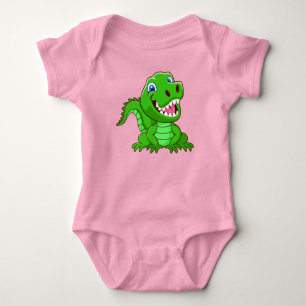 Smiling Crocodile Cartoon-64836 Baby Bodysuit
