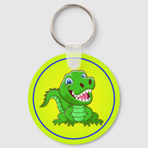 Smiling Crocodile Cartoon-64836 Key Ring