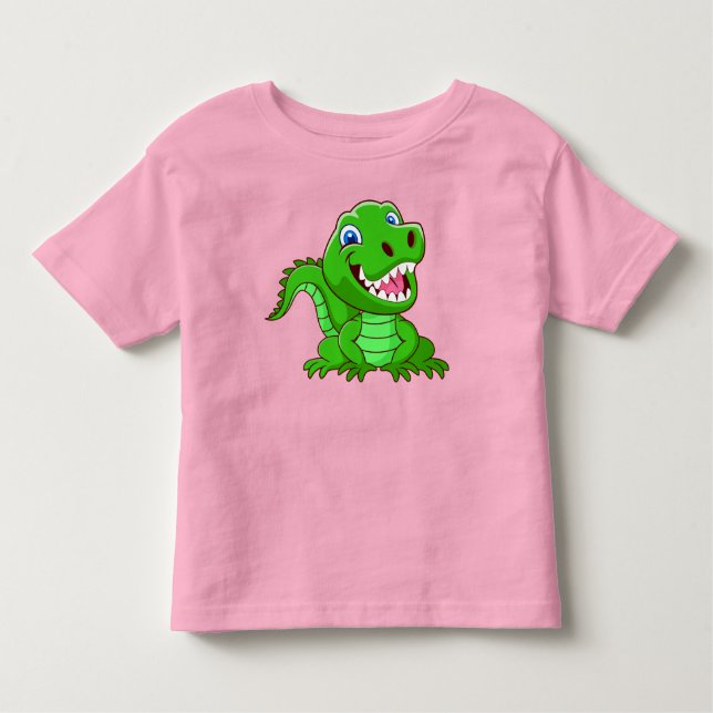 Smiling Crocodile Cartoon  Toddler T-Shirt (Front)