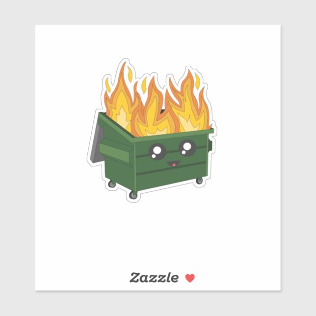 Smiling Cute Dumpster Fire (Sheet)