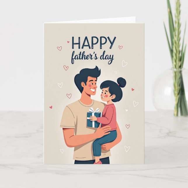 Smiling Dad Child Art Card (Front)