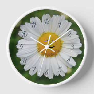 Smiling Daisy Acrylic Wall Clock