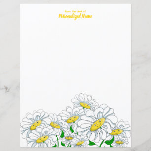 Smiling Daisy Dreams Unlined Paper Sheet