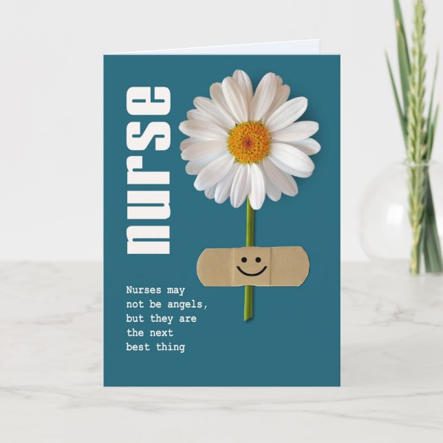 Smiling Daisy. Nurses Day Greeting Cards (Front)