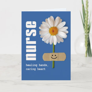Smiling Daisy. Thank You Nurse Greeting Card