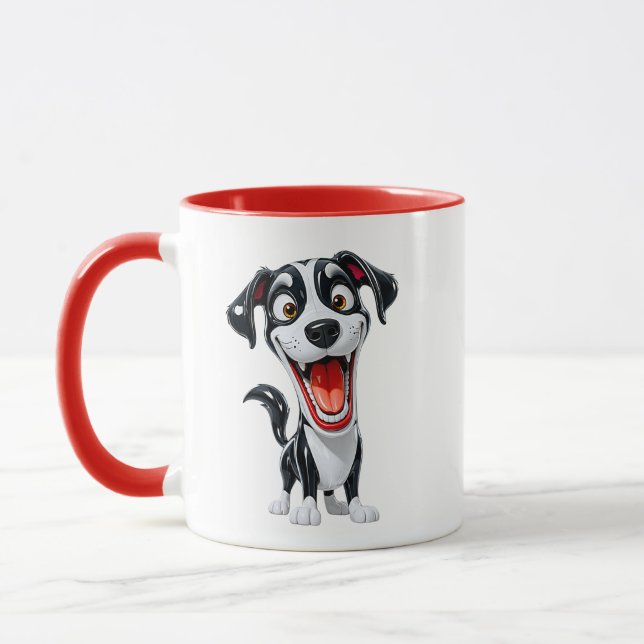 Smiling Dalmatian Cartoon Illustration Mug (Left)