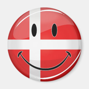 Smiling Denmark Flag Magnet