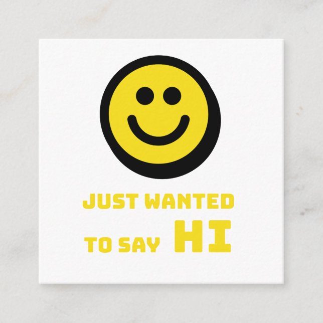 Smiling design enclosure card (Front)