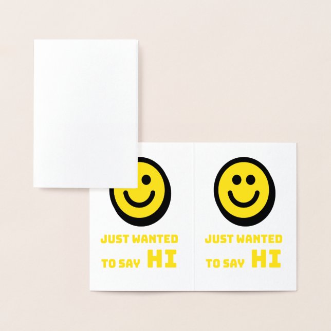 Smiling design foil card (Display)