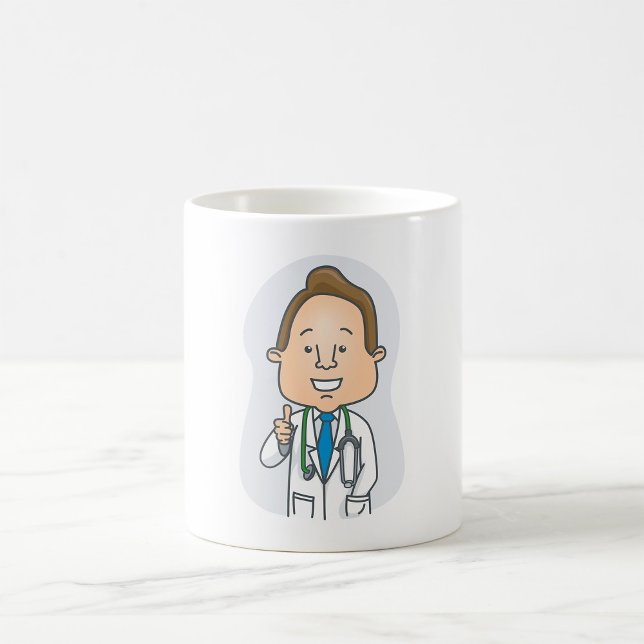 Smiling Doctor Giving Thumbs Up with Stethoscope  Coffee Mug (Creator Uploaded)