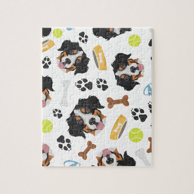 Smiling Dog Bernese Mountain Dog Jigsaw Puzzle (Vertical)