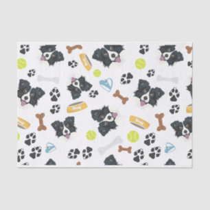 Smiling Dog Border Collie Tissue Paper