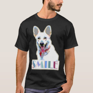 Smiling Dog Cheerful Happy Motivational Fun Joyful T-Shirt