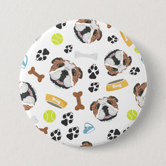 Smiling Dog English Bulldog 7.5 Cm Round Badge
