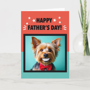 Smiling Dog Fathers Day Photo Card