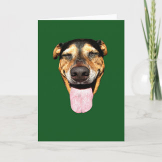 Smiling Dog Greeting Card (blank inside)