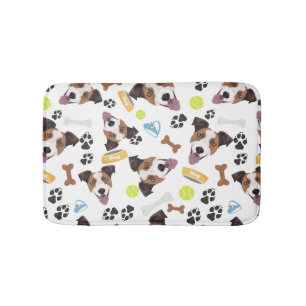 Smiling Dog Jack Russell Terrier Bath Mat