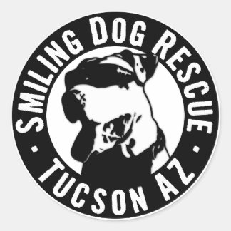 Smiling Dog Rescue Classic Round Sticker
