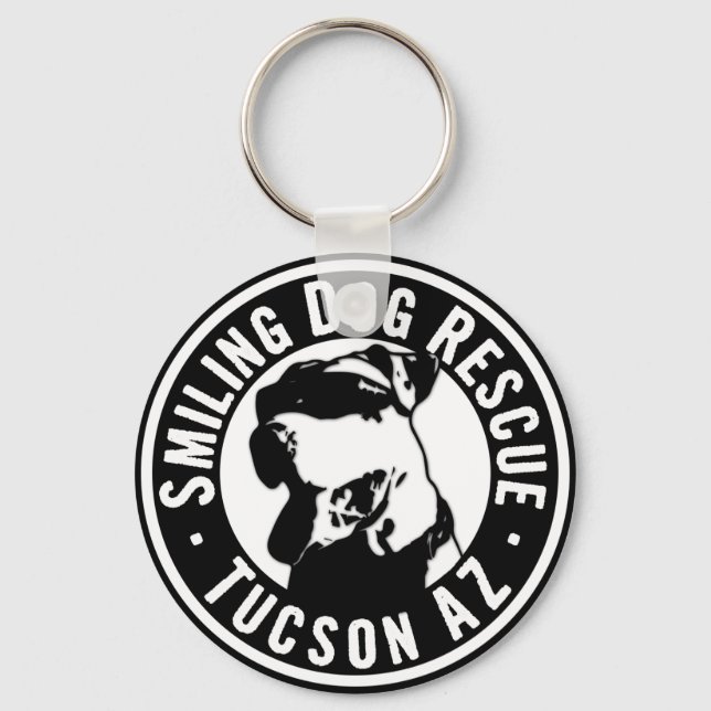 Smiling Dog Rescue Key Ring (Front)