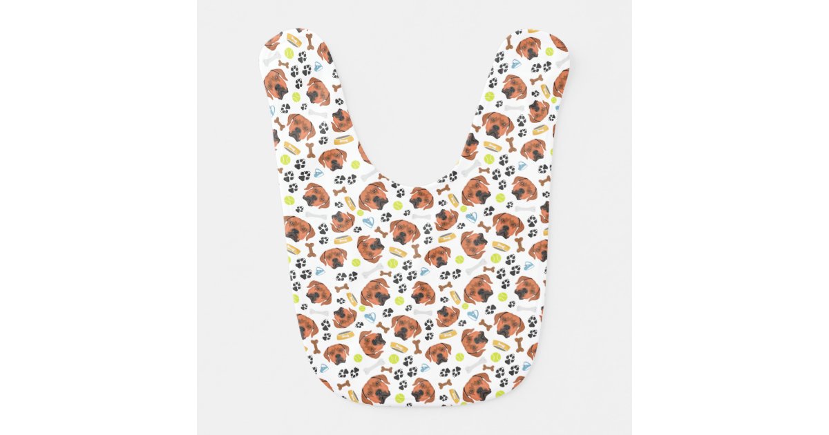 Smiling Dog Rhodesian Ridgeback Bib | Zazzle