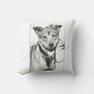 Smiling Dog Throw Pillow