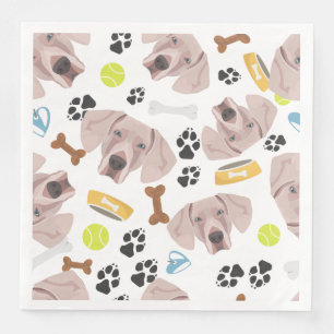 Smiling Dog Weimaraner Napkin