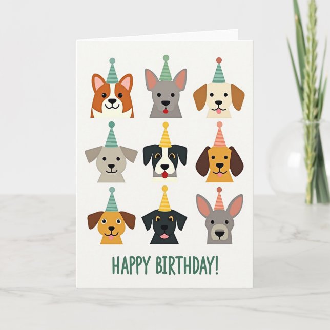 Smiling Dogs Birthday Card (Front)