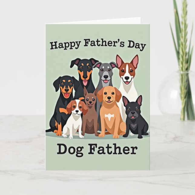 Smiling Dogs Fathers Day Card (Front)