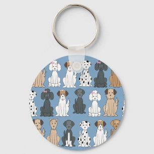Smiling Dogs Key Ring