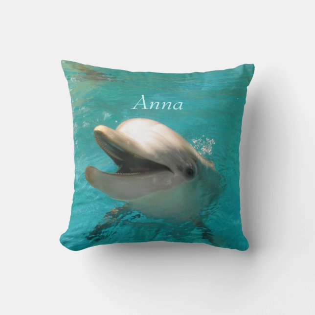 Smiling Dolphin Cushion (Front)