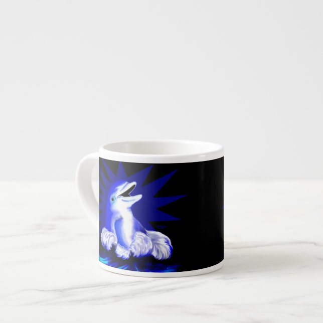 Smiling Dolphin Espresso Cup (Front Left)