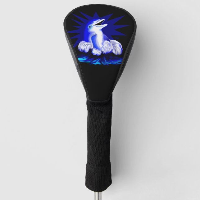 Smiling Dolphin Golf Head Cover (Front)
