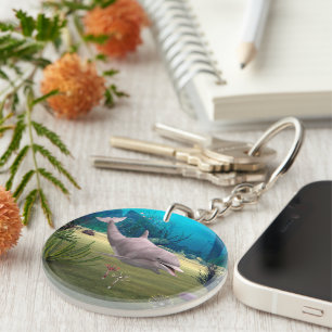 Smiling Dolphin Key Ring