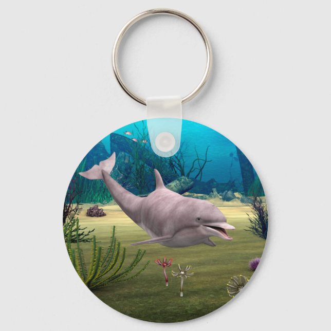 Smiling Dolphin Key Ring (Front)