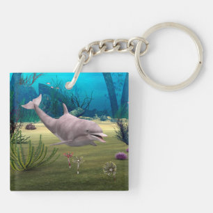 Smiling Dolphin Key Ring