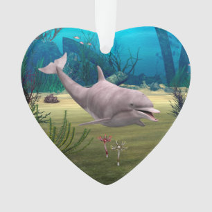 Smiling Dolphin Ornament