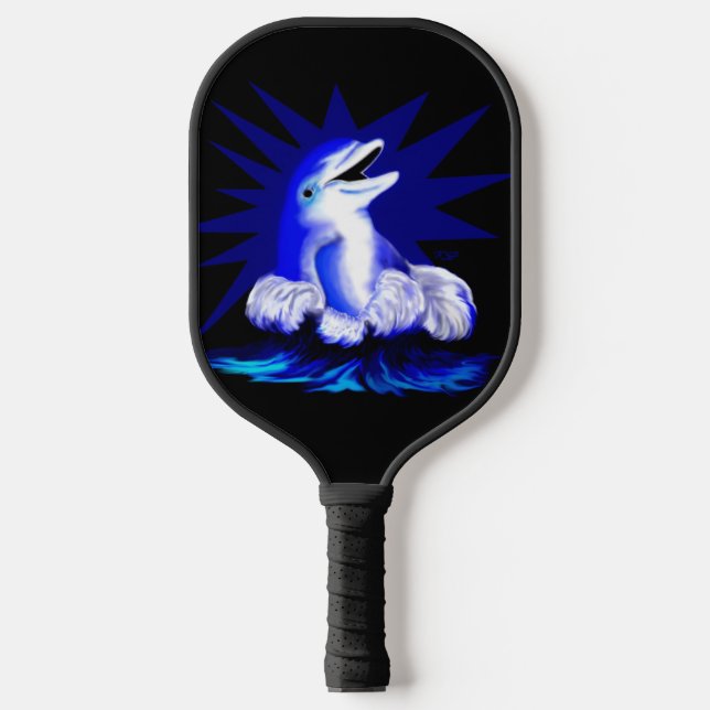 Smiling Dolphin Pickleball Paddle (Front)
