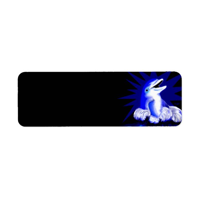 Smiling Dolphin Return Address Label (Front)