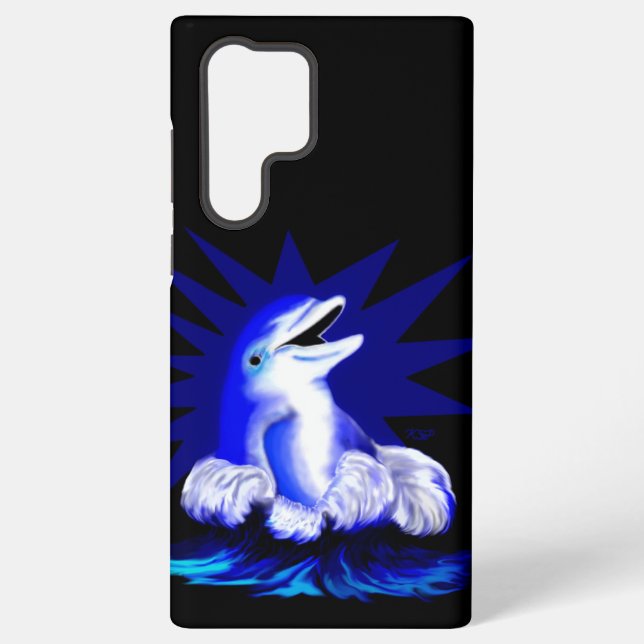 Smiling Dolphin Samsung Galaxy S22 Ultra Case (Back)