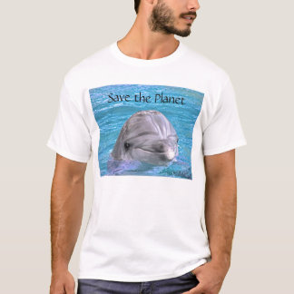 Smiling Dolphin - Save the Planet T-Shirt