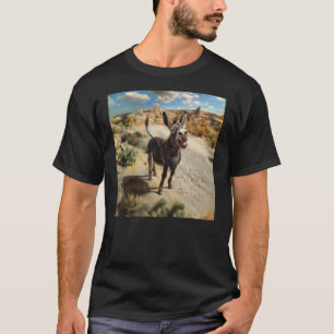 Smiling donkey, Oatman Arizona, Route 66 T-Shirt